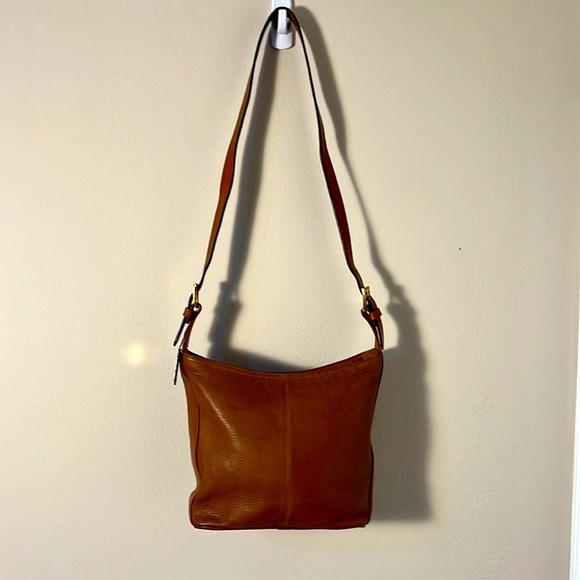 Oroton Australia Brown Leather Shoulder Crossbody Handbag Purse - Picture 3 of 6
